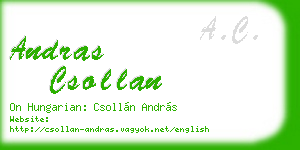 andras csollan business card